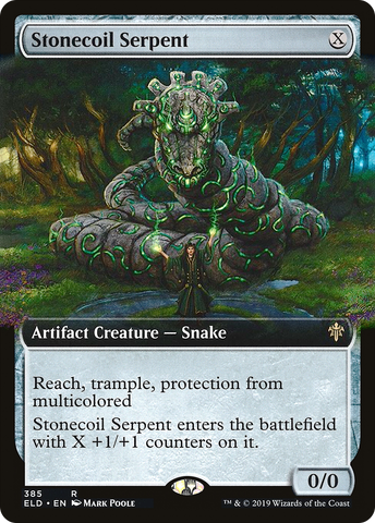 Stonecoil Serpent (Extended Art) [Throne of Eldraine] - The Mythic Store | 24h Order Processing