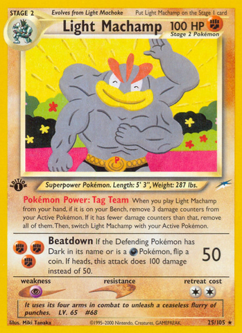 Light Machamp (25/105) [Neo Destiny 1st Edition] - The Mythic Store | 24h Order Processing