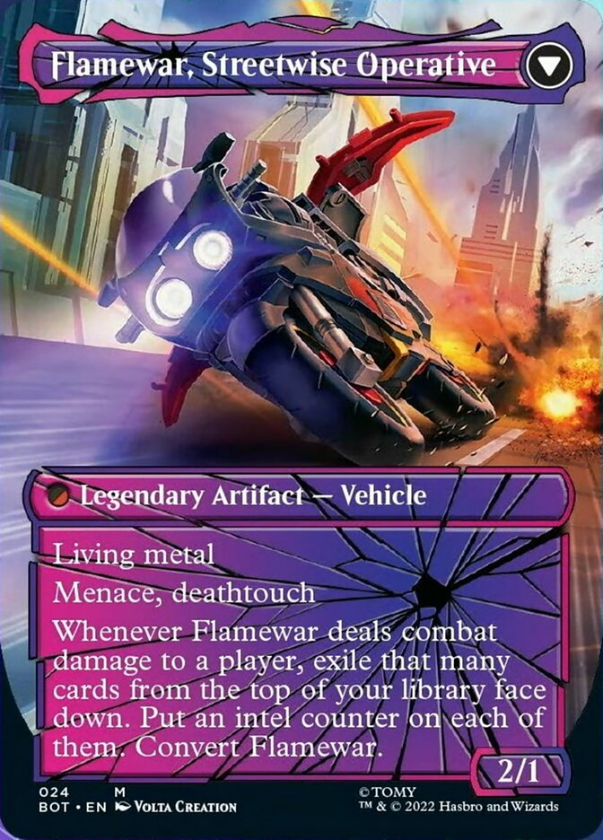 Flamewar, Brash Veteran // Flamewar, Streetwise Operative (Shattered Glass) [Transformers] - The Mythic Store | 24h Order Processing