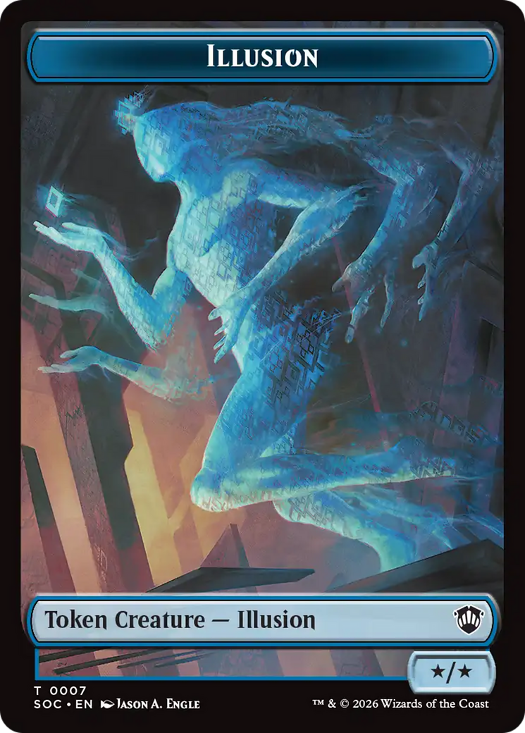 Spirit (0006) // Illusion Double-Sided Token [Secrets of Strixhaven Commander Tokens] - The Mythic Store | 24h Order Processing