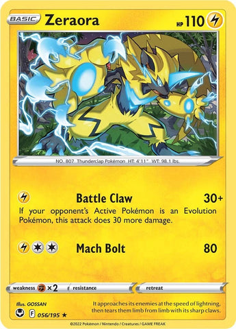 Zeraora (056/195) [Sword & Shield: Silver Tempest] - The Mythic Store | 24h Order Processing