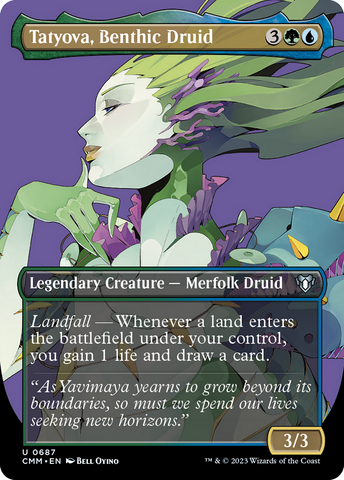 Tatyova, Benthic Druid (Borderless Profile) [Commander Masters] - The Mythic Store | 24h Order Processing