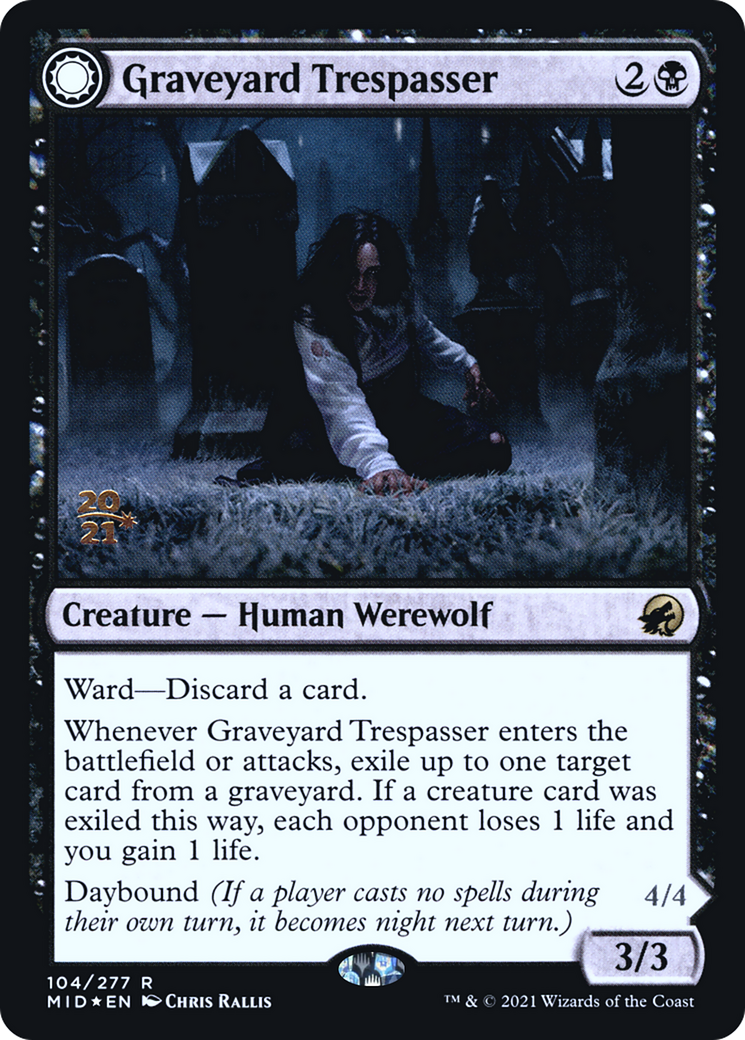 Graveyard Trespasser // Graveyard Glutton [Innistrad: Midnight Hunt Prerelease Promos] - The Mythic Store | 24h Order Processing