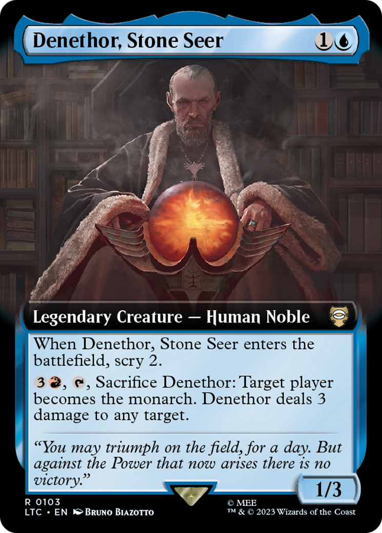 Denethor, Stone Seer (Extended Art) [The Lord of the Rings: Tales of Middle-Earth Commander] - The Mythic Store | 24h Order Processing
