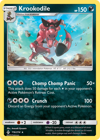 Krookodile (116/214) [Sun & Moon: Unbroken Bonds] - The Mythic Store | 24h Order Processing
