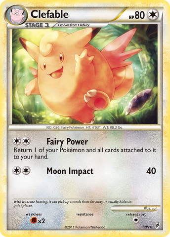 Clefable (1/95) [HeartGold & SoulSilver: Call of Legends] - The Mythic Store | 24h Order Processing