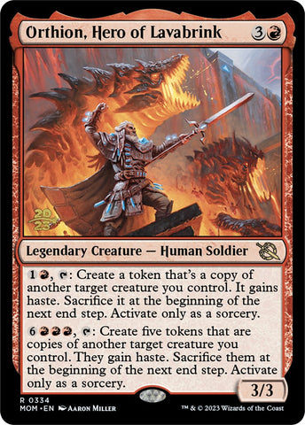 Orthion, Hero of Lavabrink [March of the Machine Prerelease Promos] - The Mythic Store | 24h Order Processing
