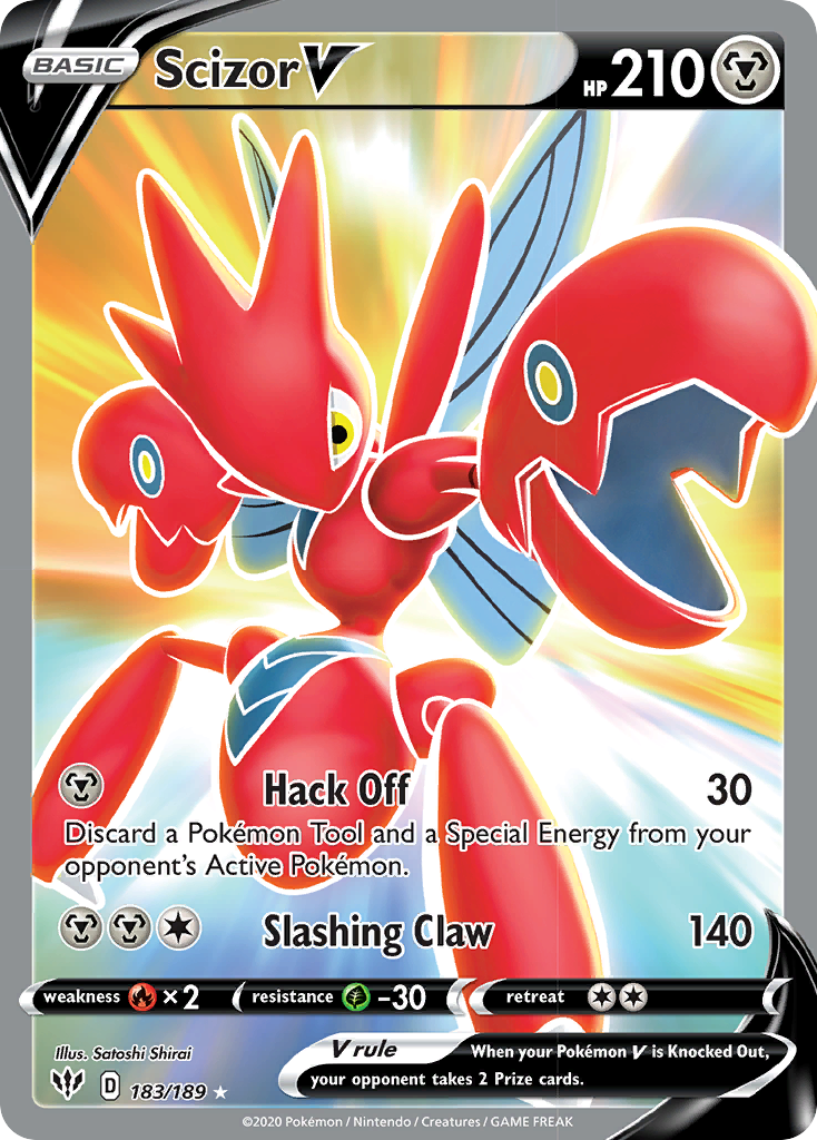 Scizor V (183/189) [Sword & Shield: Darkness Ablaze] - The Mythic Store | 24h Order Processing