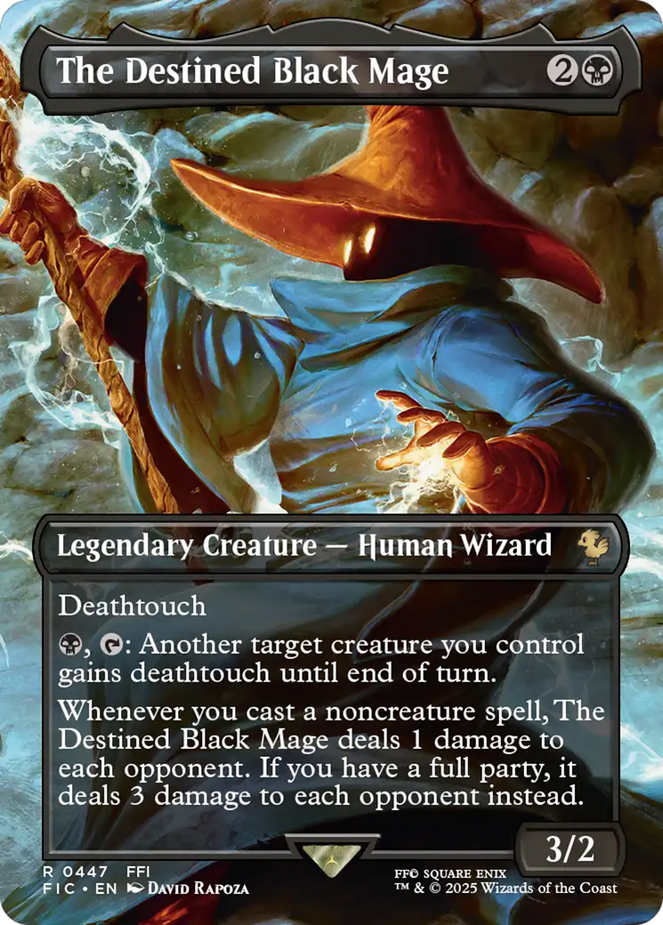 The Destined Black Mage (Borderless) [FINAL FANTASY Commander] - The Mythic Store | 24h Order Processing