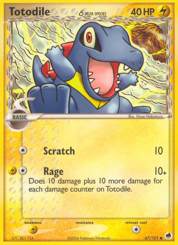 Totodile (67/101) (Delta Species) [EX: Dragon Frontiers] - The Mythic Store | 24h Order Processing