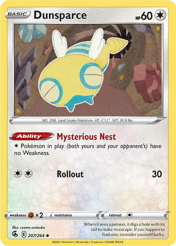 Dunsparce (207/264) [Sword & Shield: Fusion Strike] - The Mythic Store | 24h Order Processing