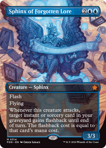 Sphinx of Forgotten Lore (Borderless) [Foundations] - The Mythic Store | 24h Order Processing