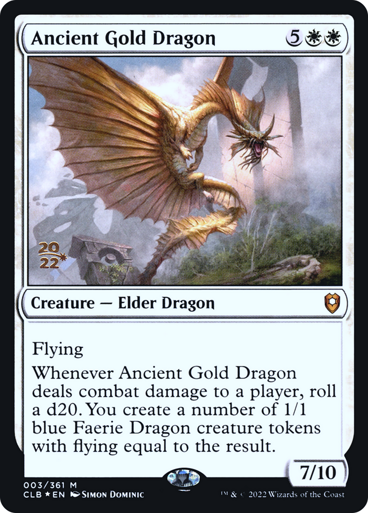 Ancient Gold Dragon [Commander Legends: Battle for Baldur's Gate Prerelease Promos] - The Mythic Store | 24h Order Processing
