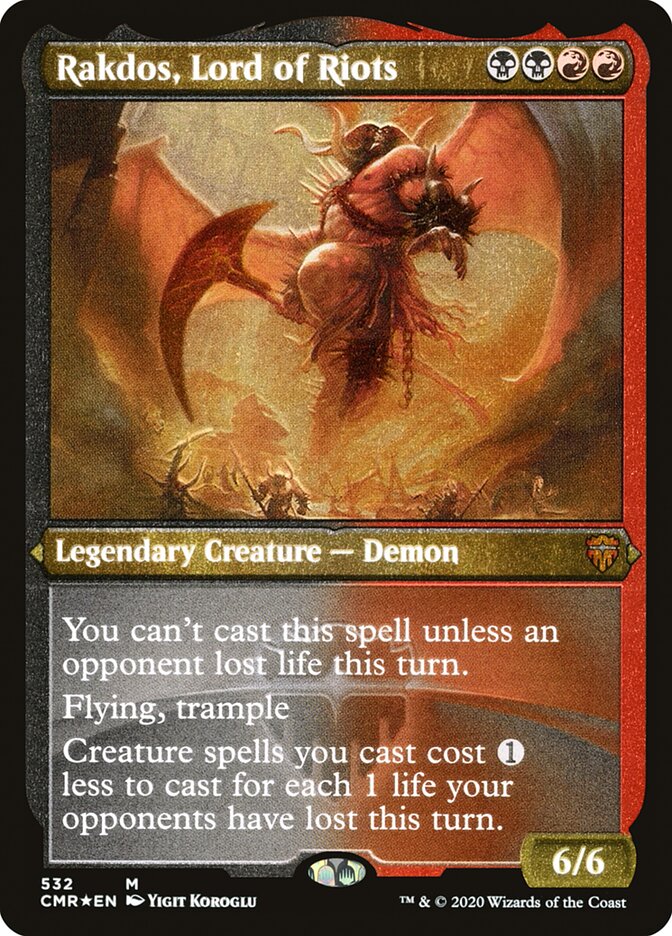 Rakdos, Lord of Riots (Etched) [Commander Legends] - The Mythic Store | 24h Order Processing