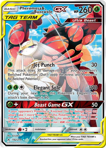 Pheromosa & Buzzwole GX (192/214) [Sun & Moon: Unbroken Bonds] - The Mythic Store | 24h Order Processing