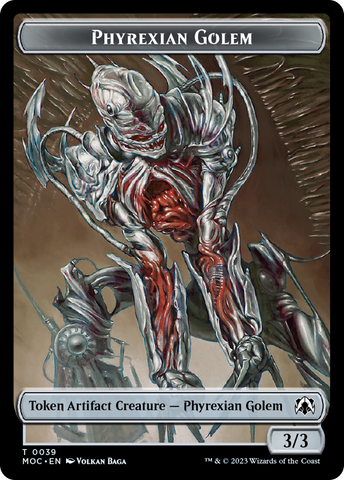 Phyrexian Golem // Construct Double-Sided Token [March of the Machine Commander Tokens] - The Mythic Store | 24h Order Processing