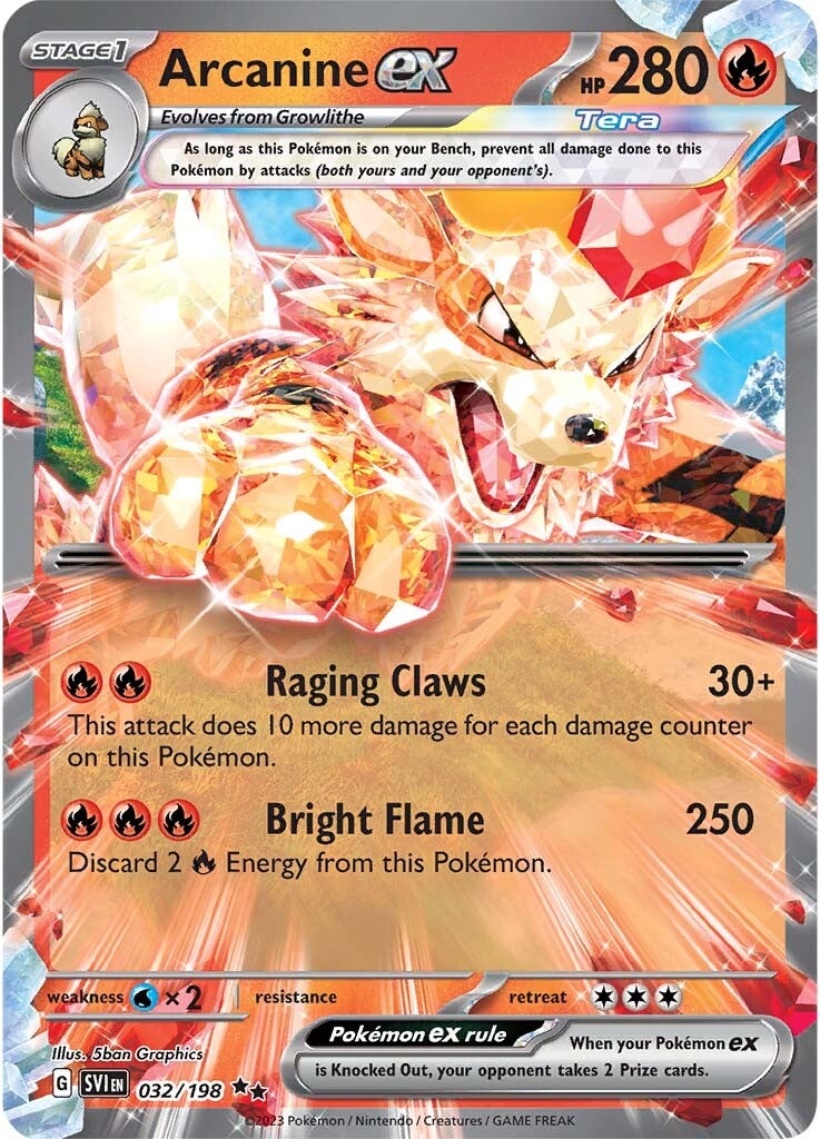 Arcanine ex (032/198) [Scarlet & Violet: Base Set] - The Mythic Store | 24h Order Processing
