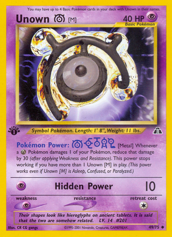 Unown [M] (49/75) [Neo Discovery 1st Edition] - The Mythic Store | 24h Order Processing
