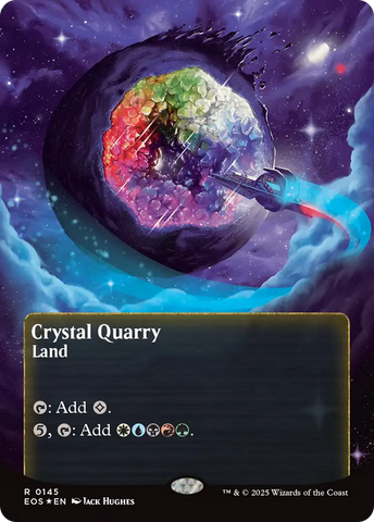 Crystal Quarry (0145) (Borderless) (Galaxy Foil) [Edge of Eternities: Stellar Sights] - The Mythic Store | 24h Order Processing