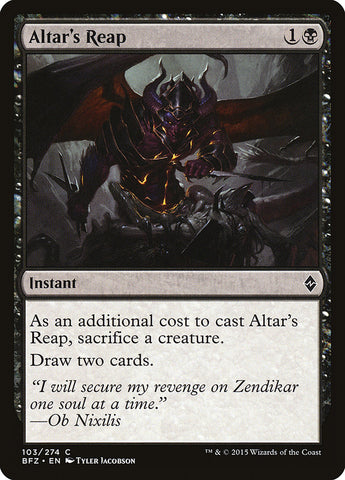 Altar's Reap [Battle for Zendikar] - The Mythic Store | 24h Order Processing