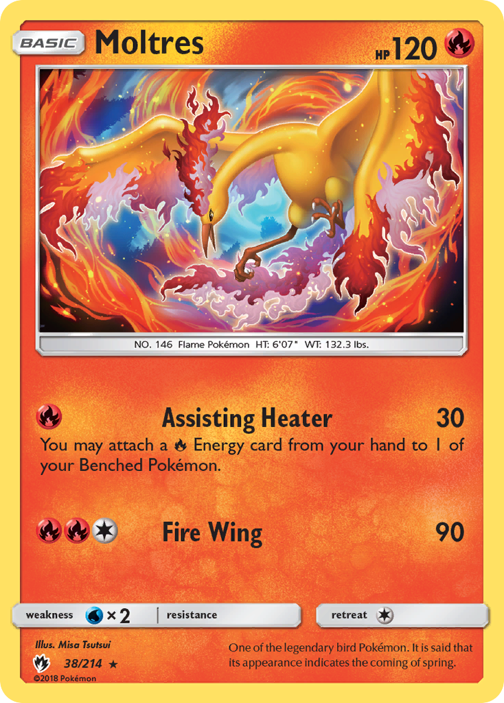 Moltres (38/214) (Reverse Holo) [Sun & Moon: Lost Thunder] - The Mythic Store | 24h Order Processing