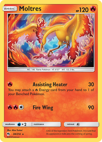 Moltres (38/214) (Reverse Holo) [Sun & Moon: Lost Thunder] - The Mythic Store | 24h Order Processing