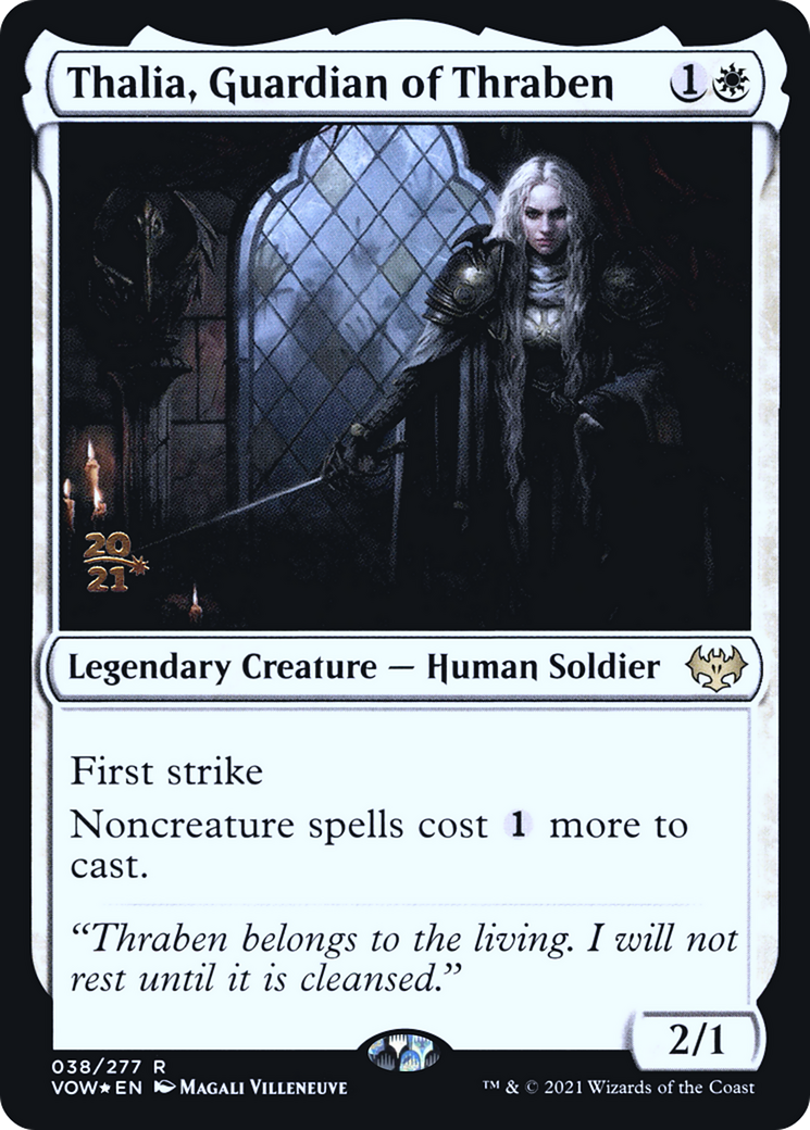 Thalia, Guardian of Thraben [Innistrad: Crimson Vow Prerelease Promos] - The Mythic Store | 24h Order Processing