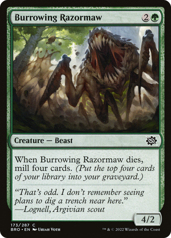 Burrowing Razormaw [The Brothers' War] - The Mythic Store | 24h Order Processing