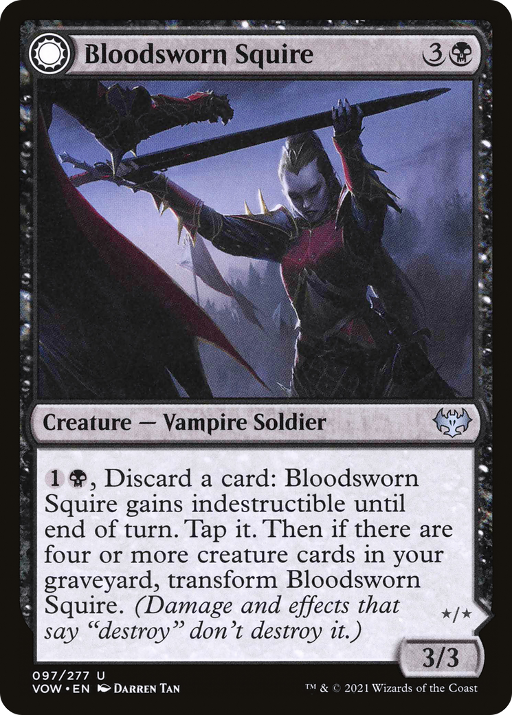 Bloodsworn Squire // Bloodsworn Knight [Innistrad: Crimson Vow] - The Mythic Store | 24h Order Processing
