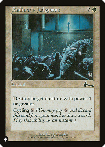 Radiant's Judgment [The List] - The Mythic Store | 24h Order Processing