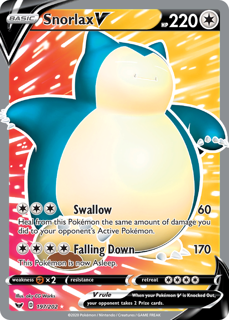 Snorlax V (197/202) [Sword & Shield: Base Set] - The Mythic Store | 24h Order Processing
