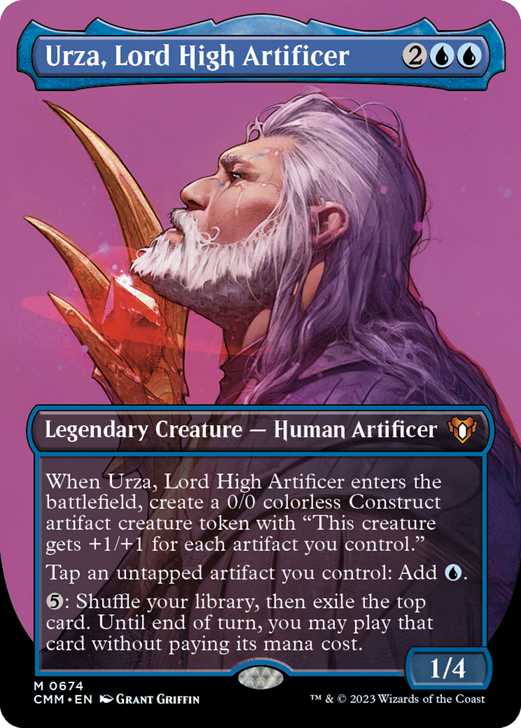 Urza, Lord High Artificer (Borderless Profile) [Commander Masters] - The Mythic Store | 24h Order Processing