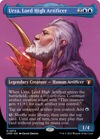 Urza, Lord High Artificer (Borderless Profile) [Commander Masters] - The Mythic Store | 24h Order Processing