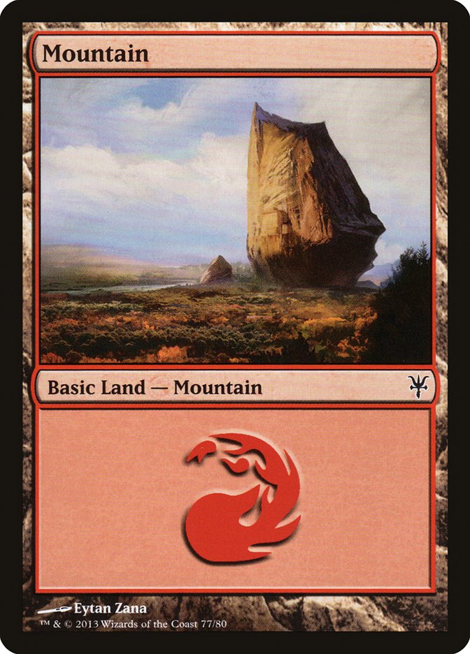 Mountain (77) [Duel Decks: Sorin vs. Tibalt] - The Mythic Store | 24h Order Processing