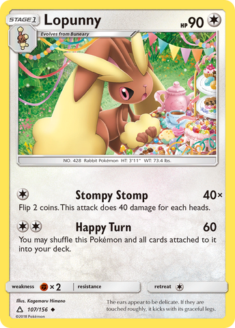 Lopunny (107/156) [Sun & Moon: Ultra Prism] - The Mythic Store | 24h Order Processing