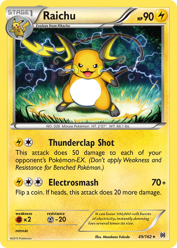 Raichu (49/162) (Theme Deck Exclusive) [XY: BREAKthrough] - The Mythic Store | 24h Order Processing