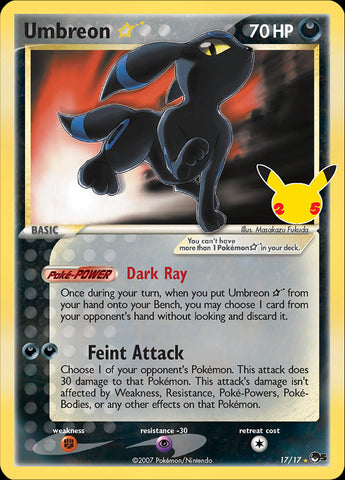 Umbreon (17/17) (Star) [Celebrations: 25th Anniversary - Classic Collection] - The Mythic Store | 24h Order Processing