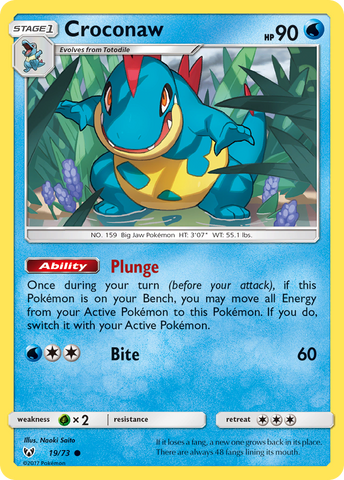 Croconaw (19/73) [Sun & Moon: Shining Legends] - The Mythic Store | 24h Order Processing