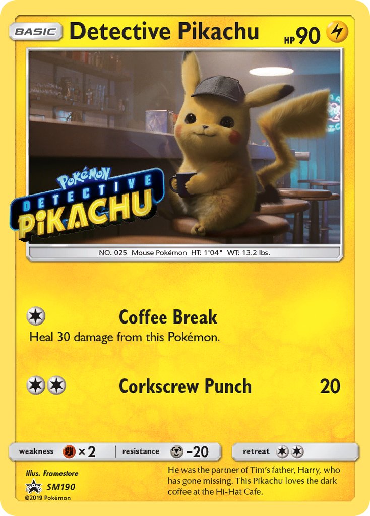 Detective Pikachu (SM190) (Stamped) [Sun & Moon: Black Star Promos] - The Mythic Store | 24h Order Processing