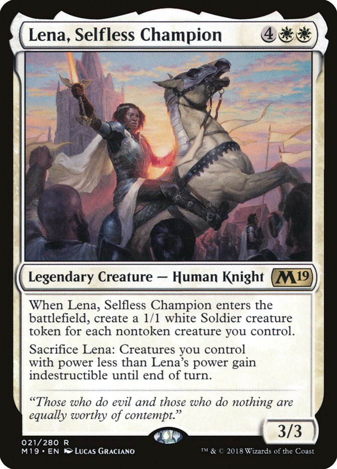 Lena, Selfless Champion [Core Set 2019] - The Mythic Store | 24h Order Processing