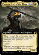 Sauron, Lord of the Rings (Extended Art) [The Lord of the Rings: Tales of Middle-Earth Commander] - The Mythic Store | 24h Order Processing