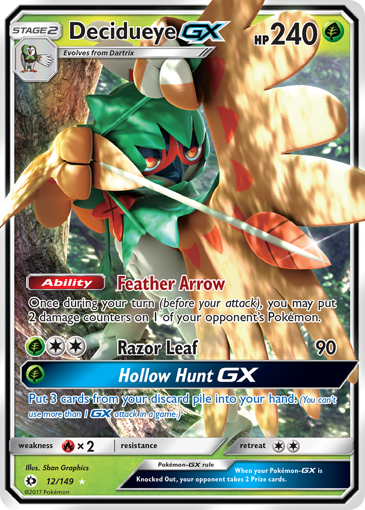 Decidueye GX (12/149) [Sun & Moon: Base Set] - The Mythic Store | 24h Order Processing