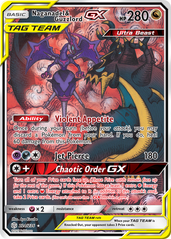Naganadel & Guzzlord GX (224/236) [Sun & Moon: Cosmic Eclipse] - The Mythic Store | 24h Order Processing