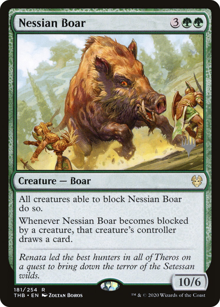 Nessian Boar (Promo Pack) [Theros Beyond Death Promos] - The Mythic Store | 24h Order Processing