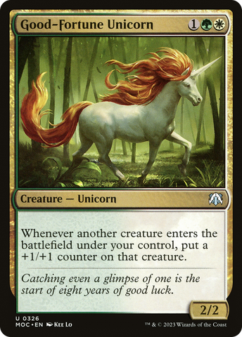 Good-Fortune Unicorn [March of the Machine Commander] - The Mythic Store | 24h Order Processing