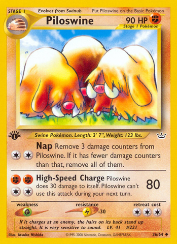 Piloswine (36/64) [Neo Revelation 1st Edition] - The Mythic Store | 24h Order Processing