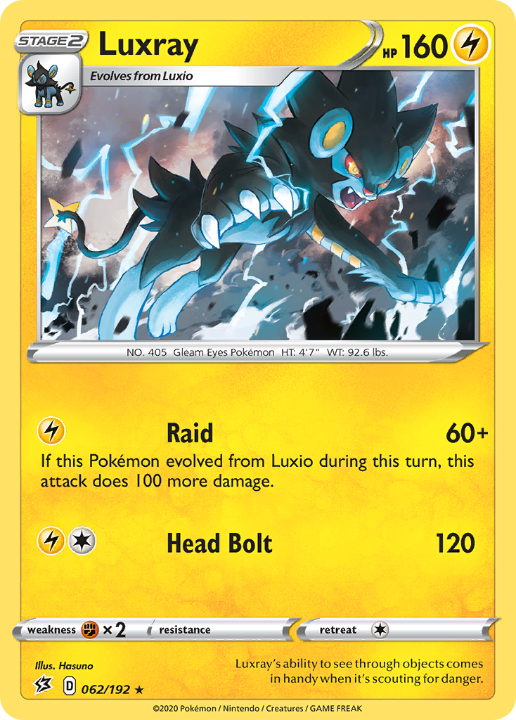 Luxray (062/192) [Sword & Shield: Rebel Clash] - The Mythic Store | 24h Order Processing