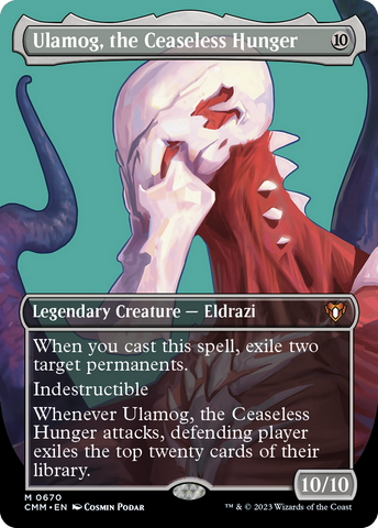 Ulamog, the Ceaseless Hunger (Borderless Profile) [Commander Masters] - The Mythic Store | 24h Order Processing