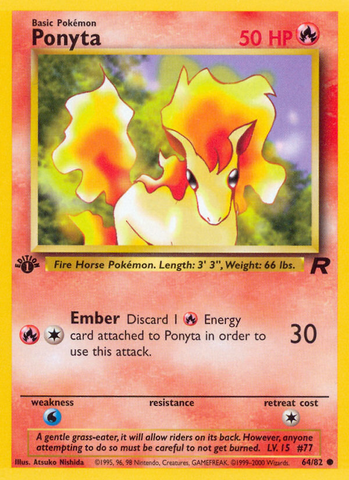 Ponyta (64/82) [Team Rocket 1st Edition] - The Mythic Store | 24h Order Processing