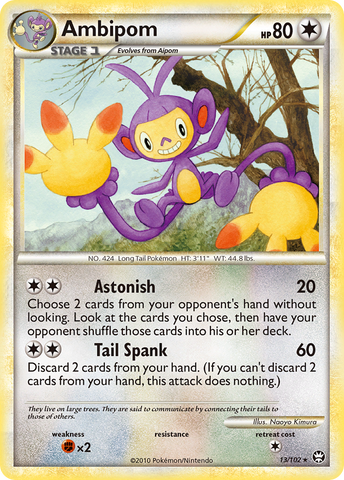 Ambipom (13/102) [HeartGold & SoulSilver: Triumphant] - The Mythic Store | 24h Order Processing